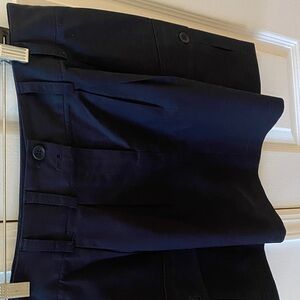 Theory Navy pleated mini skirt